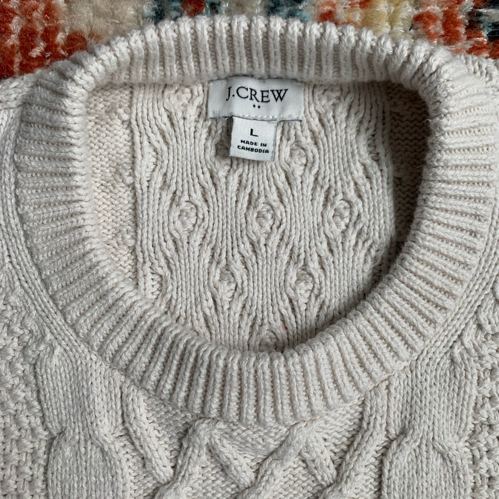J. Crew Factory Cable Knit Sweater - Picture 5 of 13